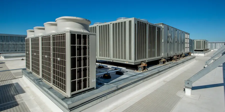 Commercial rooftop HVAC units